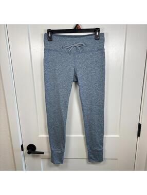 Rabbit Running EZ Tights Womens Medium Heathered Blue Wicking 7/8 Length Midrise